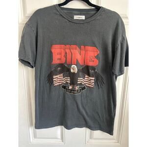 Anine Bing graphic eagle logo tee shirt size small